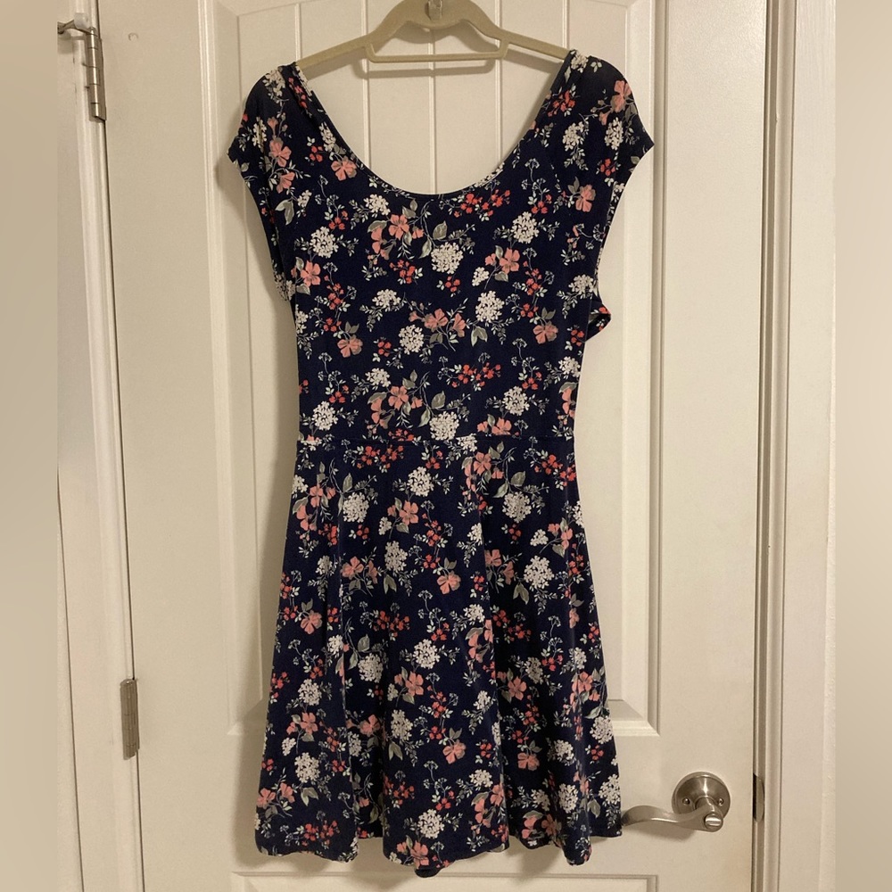 Blue Floral Dress (XL)